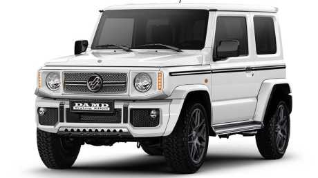 Suzuki Jimny little G Mercedes Classe G vue avant blanc
