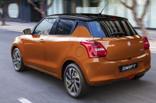 Suzuki Swift restylée 2020 Frame Orange Pearl Metallic toit noir
