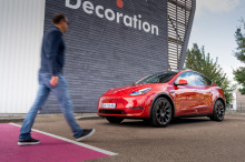 tesla and red model