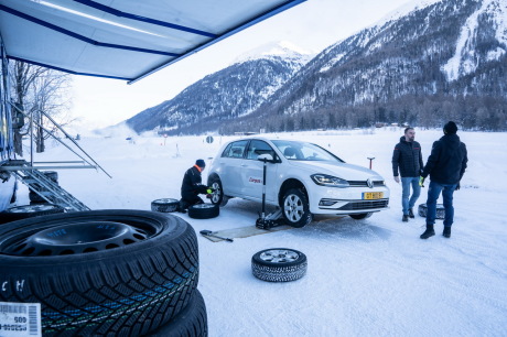 Test de pneus hiver 2019 Volkswagen Golf 7 neige