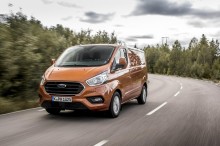 ford transit phev orange front