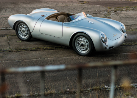 Porsche 550 RS Spyder grise vue avant