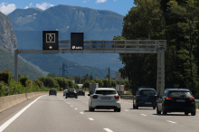 voie covoiturage panneau à affichage variable