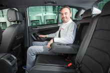 3/4 arrière Volkswagen Tiguan 2.0 TDI 240 R-Line blanc