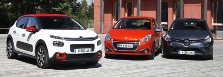 CitroÃÆÃâÃâ ââ¬â¢ÃÆÃ¢â¬ âââ‰âÂ¢ÃÆÃââââ¬ ÃÆÃ¢Ã¢ââ¬Å¡Ã¬Ã¢ââ¬ÅŸÃÂ¢ÃÆÃâÃâ ââ¬â¢ÃÆÃ¢Ã¢ââ¬Å¡Ã¬ÃâŠÃÂ¡ÃÆÃââââ¬Ã
Â¡ÃÆÃ¢â¬Å¡Ãâën C3, Peugeot 208 et Renault Clio de face
