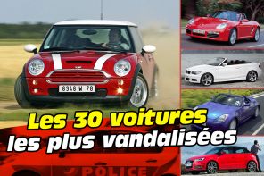 Les 30 voitures les plus vandalisées en France