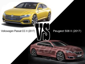 illustration Volkswagen Sport Coupé GTE vs nouvelle Peugeot 508 2017
