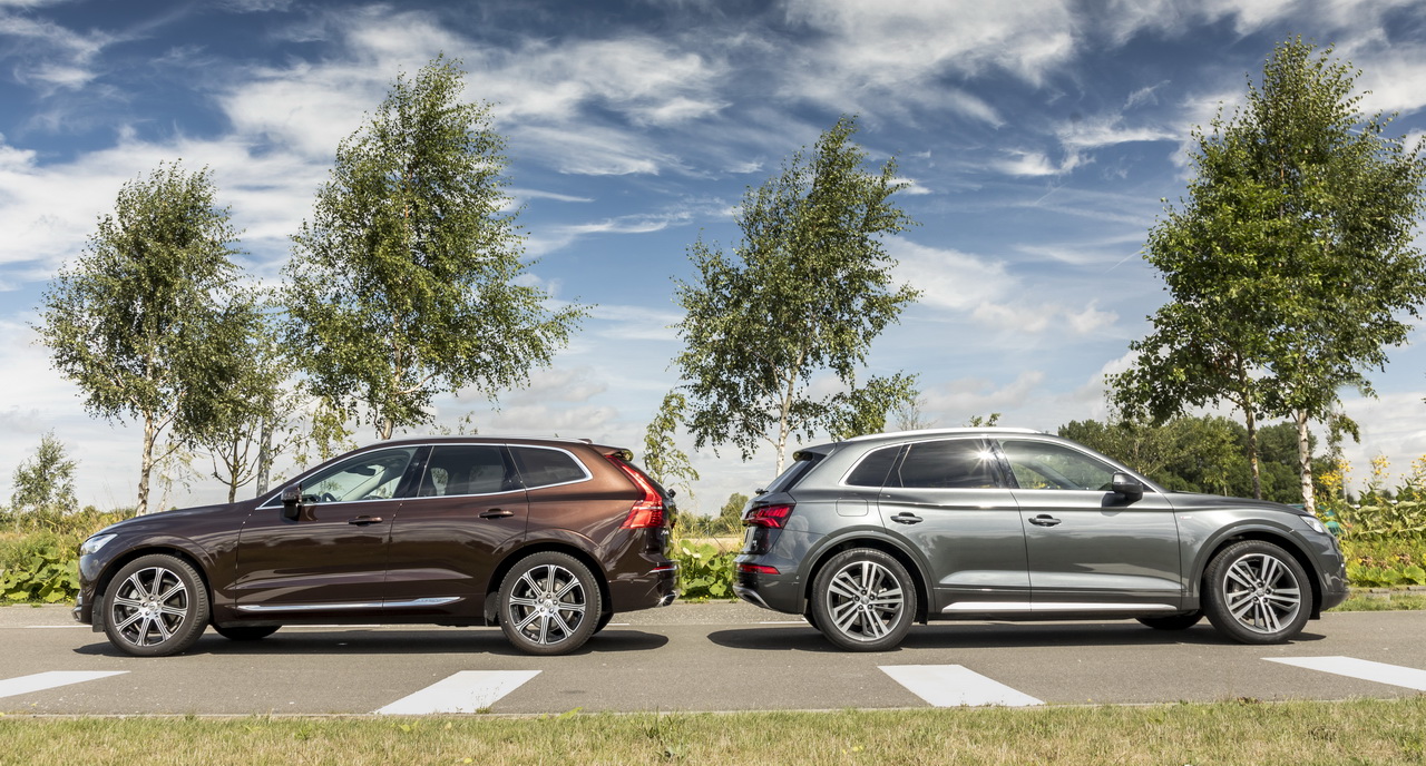 Photo 3 volvo xc60 et audi q5 en statique Essai comparatif le