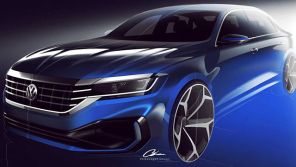 illustration design nouvelle Volkswagen Passat 2019 NMS vue avant