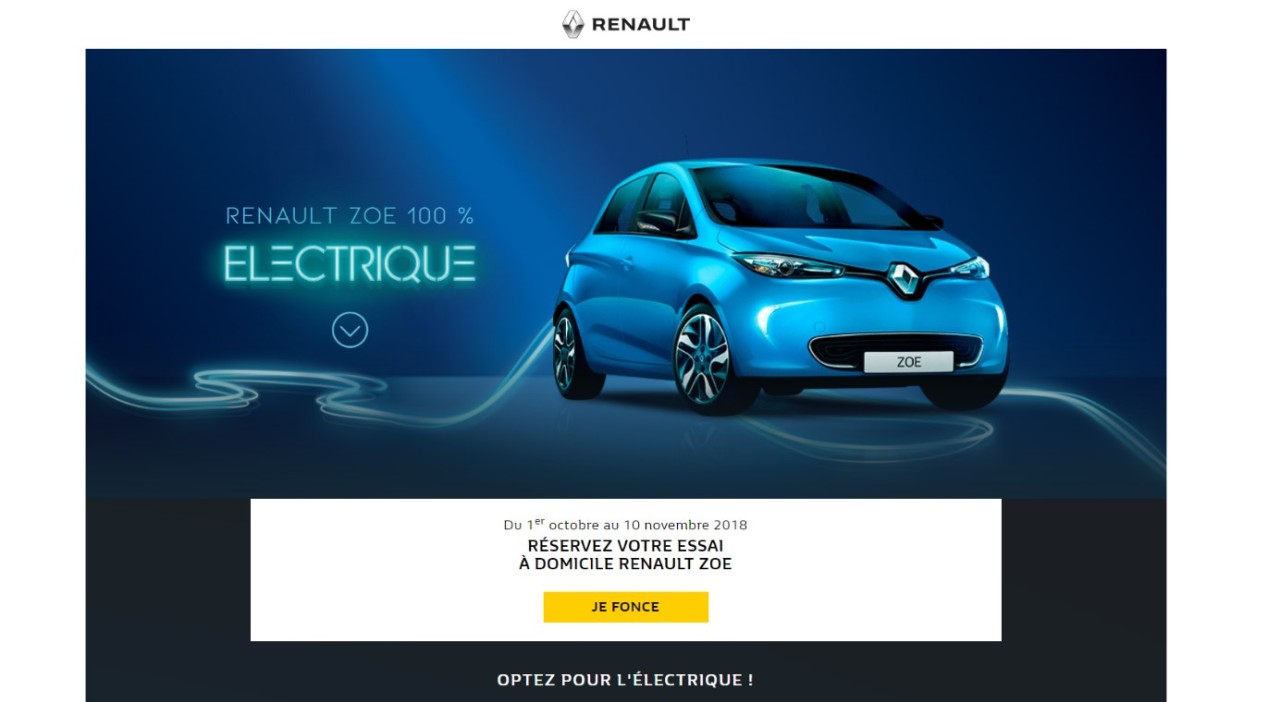 Photo 1 Renault Zoé électrique venteprivée Renault relance l