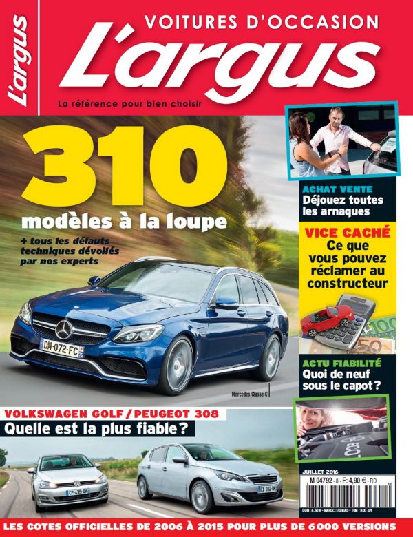 Acheter le guide L’argus voitures d'occasion en ligne 04 juillet 2016