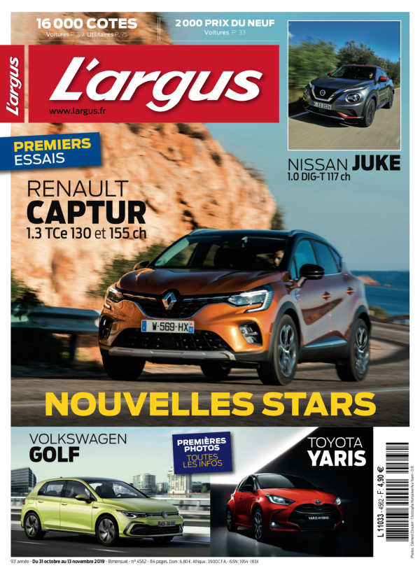 Journal bimensuel L'argus en kiosque 4562 31 octobre 2019 L'argus
