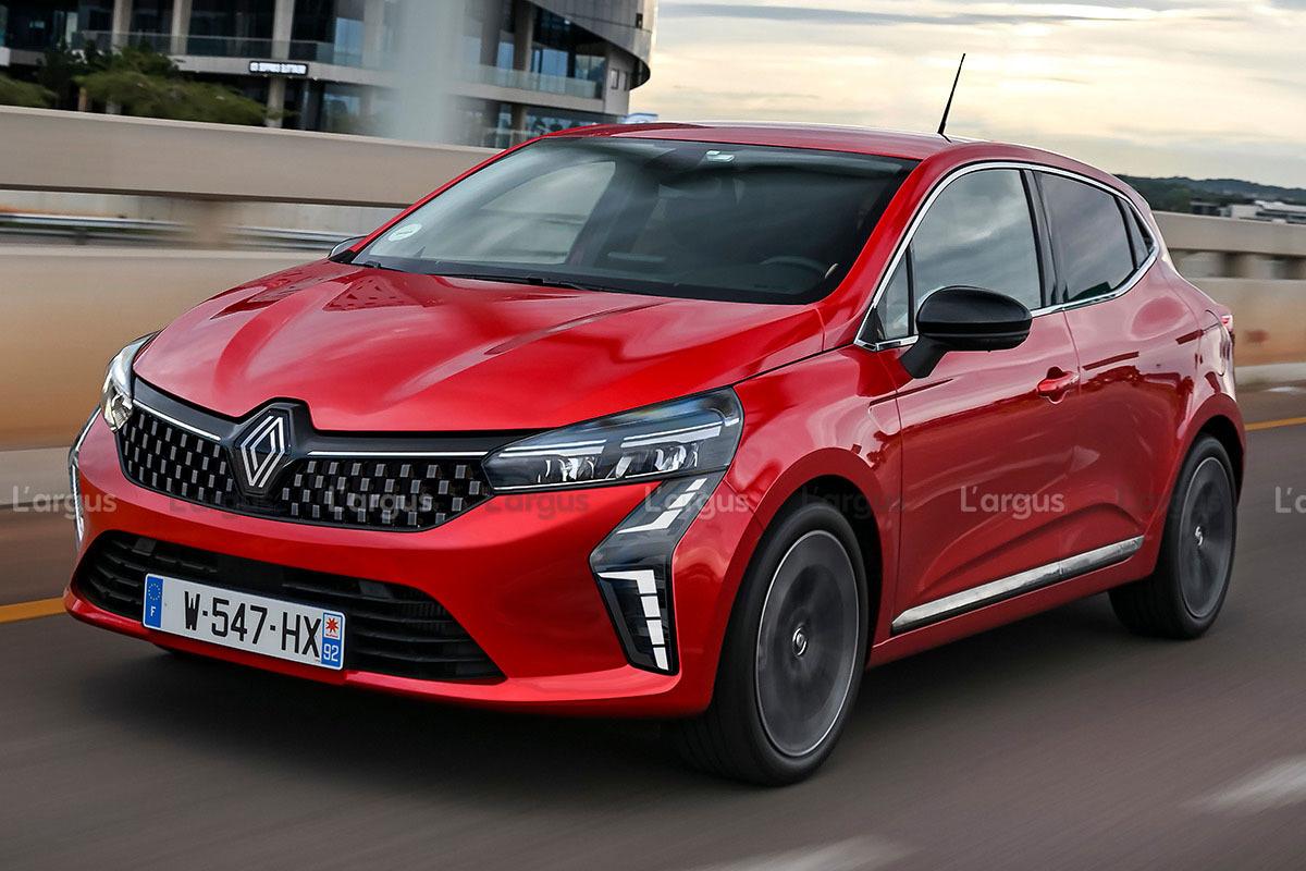 Renault Clio 5 restylée (2023). Premières images du nouveau visage sans