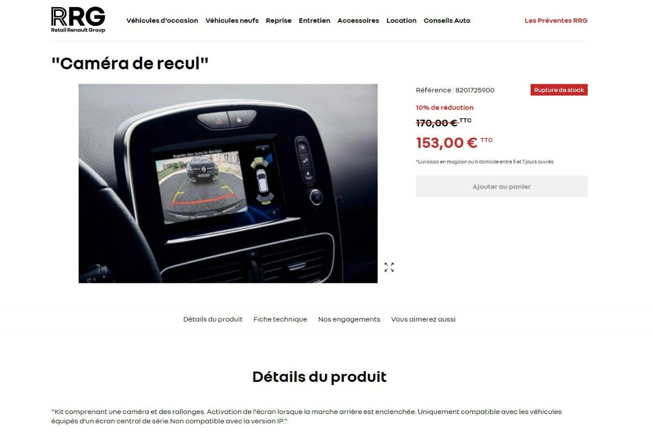 Caméras de recul la nouvelle cible des voleurs sur les Renault Clio, Captur, Mégane…