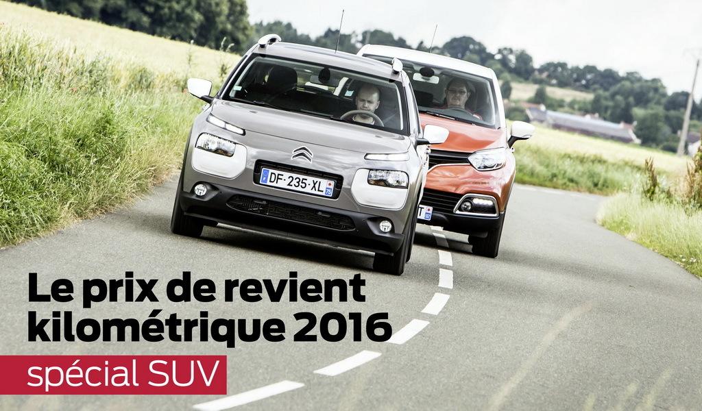PRK 2016. Le prix de revient kilométrique des SUV et 4x4