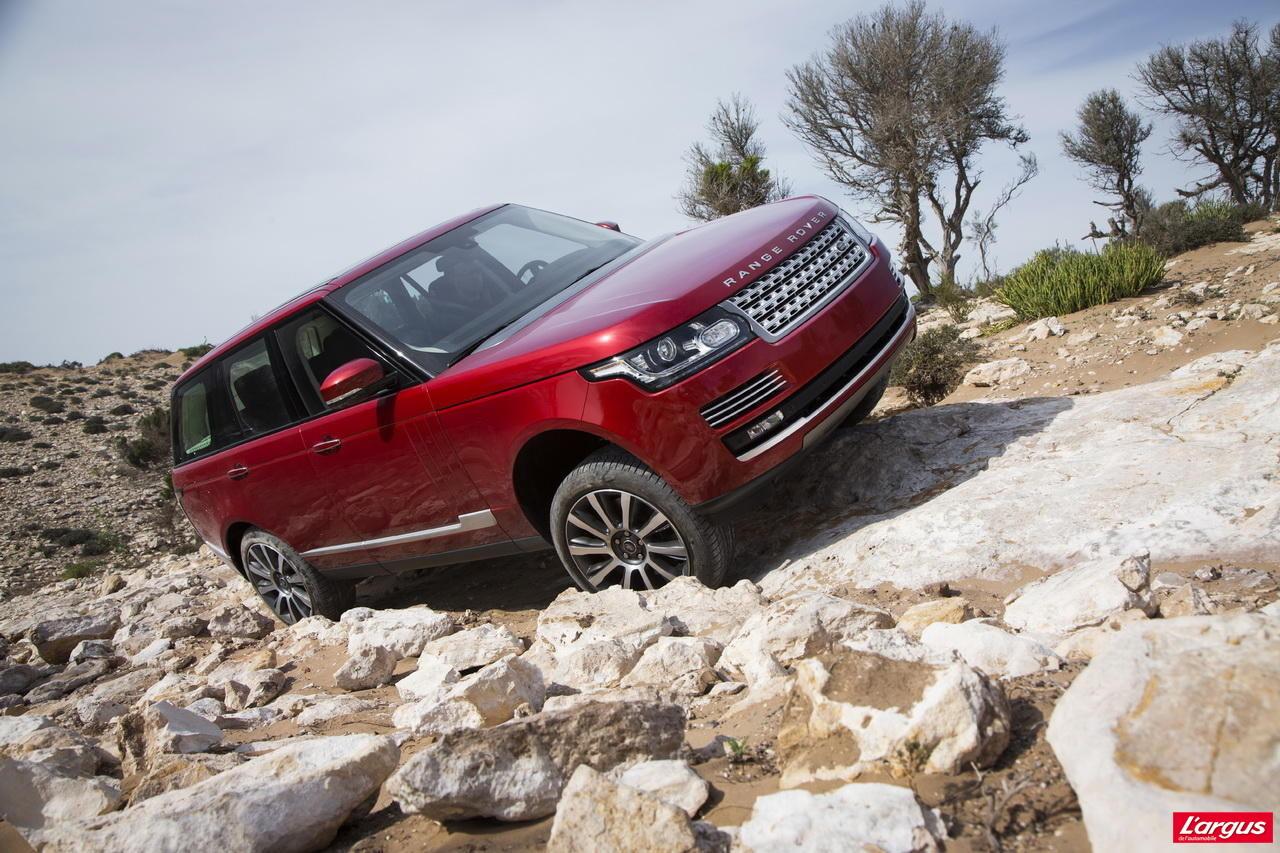 Photo 13 - Land Rover Range Rover rouge tout terrain chemin - Les ...